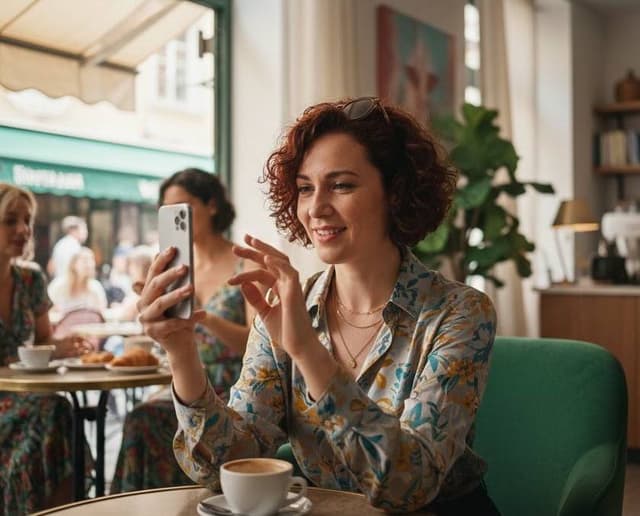 Mulher usando celular